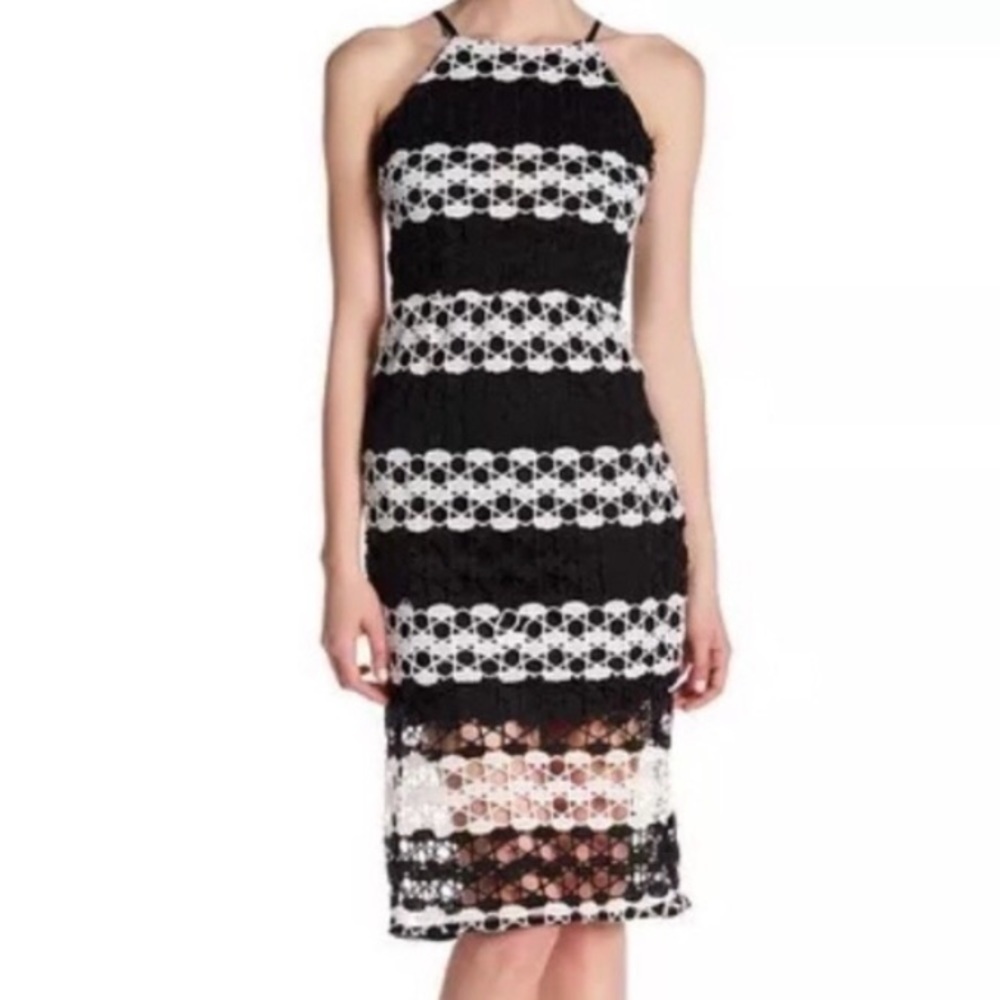 New ROMEO + JULIET COUTURE Black White Dress Size Large